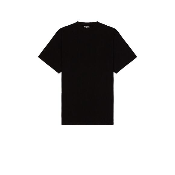 Balenciaga Back Hem Long 'Boxy' Black Cotton T-Shirt Size 2 - Picture 1 of 5